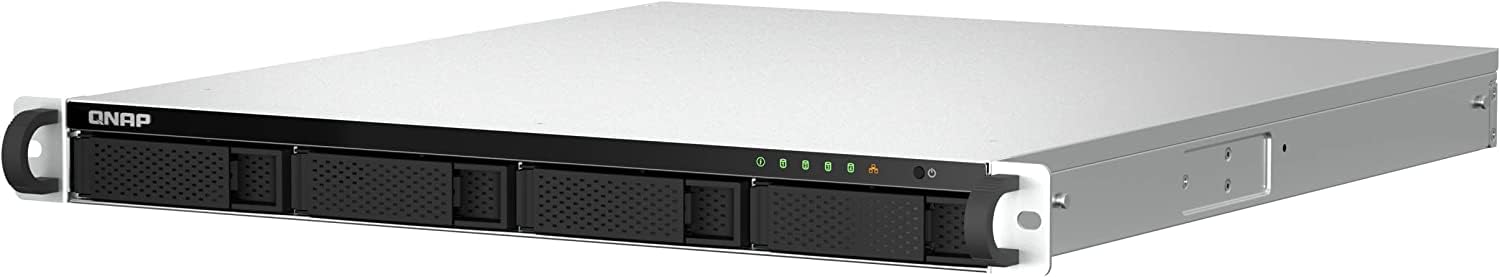 Network Attached Storage (NAS) device with multiple drive bays on a white background