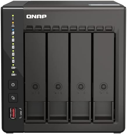 QNAP TS-453E-8G Quad Core 4 Bay Desktop Network Attached Storage Enclosure - Black