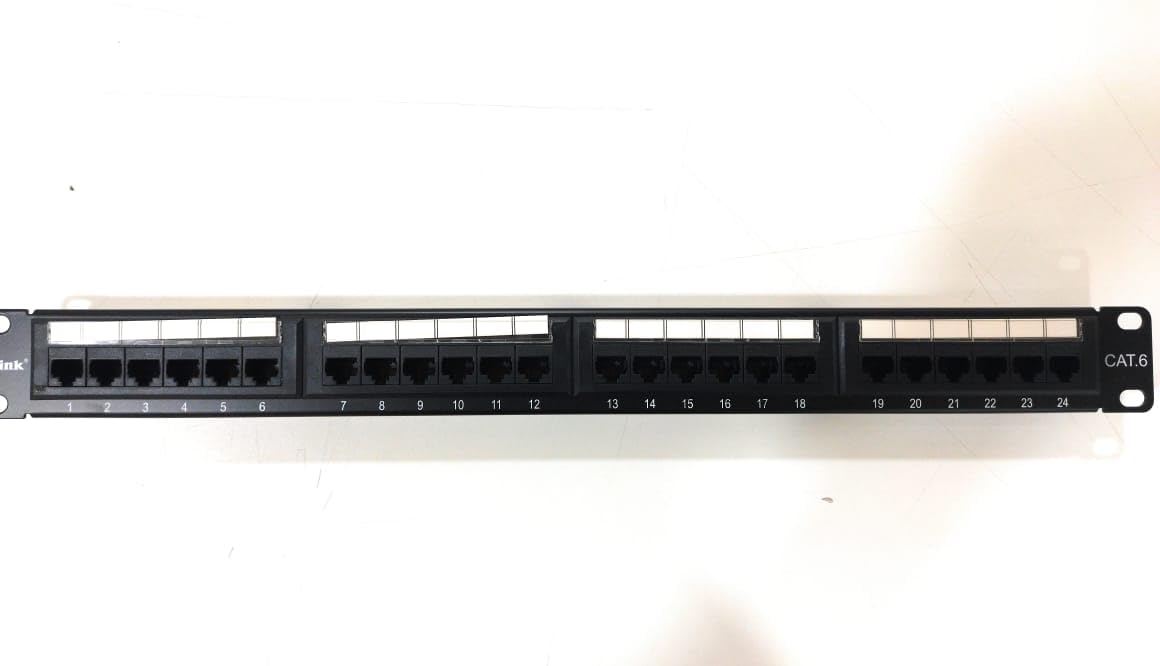 DLINK POSIFLEX CAT6 UTP 24 PORT LOADED PATCH PANEL/ CAT6 24 PORT PANEL