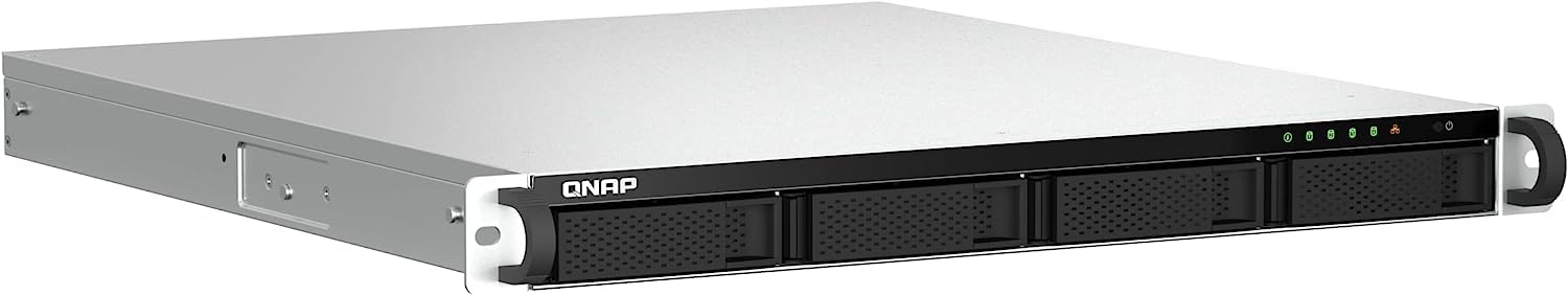 QNAP network storage device on a white background