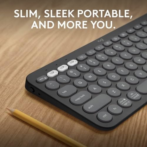 Logitech Pebble Keys 2 K380s Multi Device Bluetooth Wireless Keyboard - Tonal Graphite
