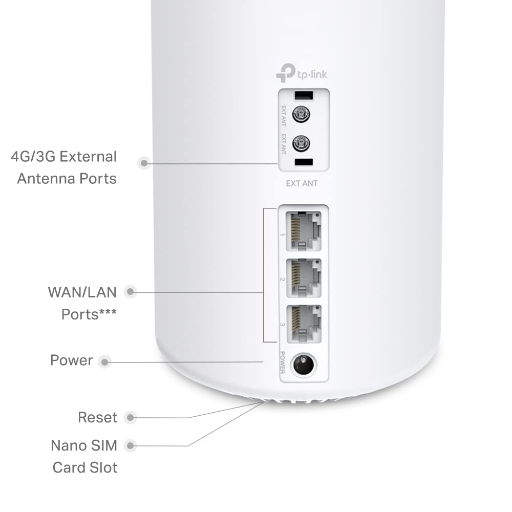 TP-Link 4G+ AX3000 DECO X50-4G CAT6 Dual-Band Whole Home Mesh WiFi 6 System - 1 Pack