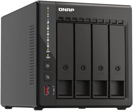 QNAP TS-453E-8G Quad Core 4 Bay Desktop Network Attached Storage Enclosure - Black