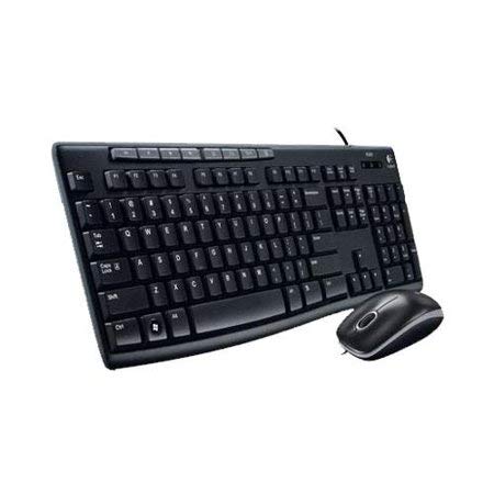 Black keyboard and mouse set on a white background