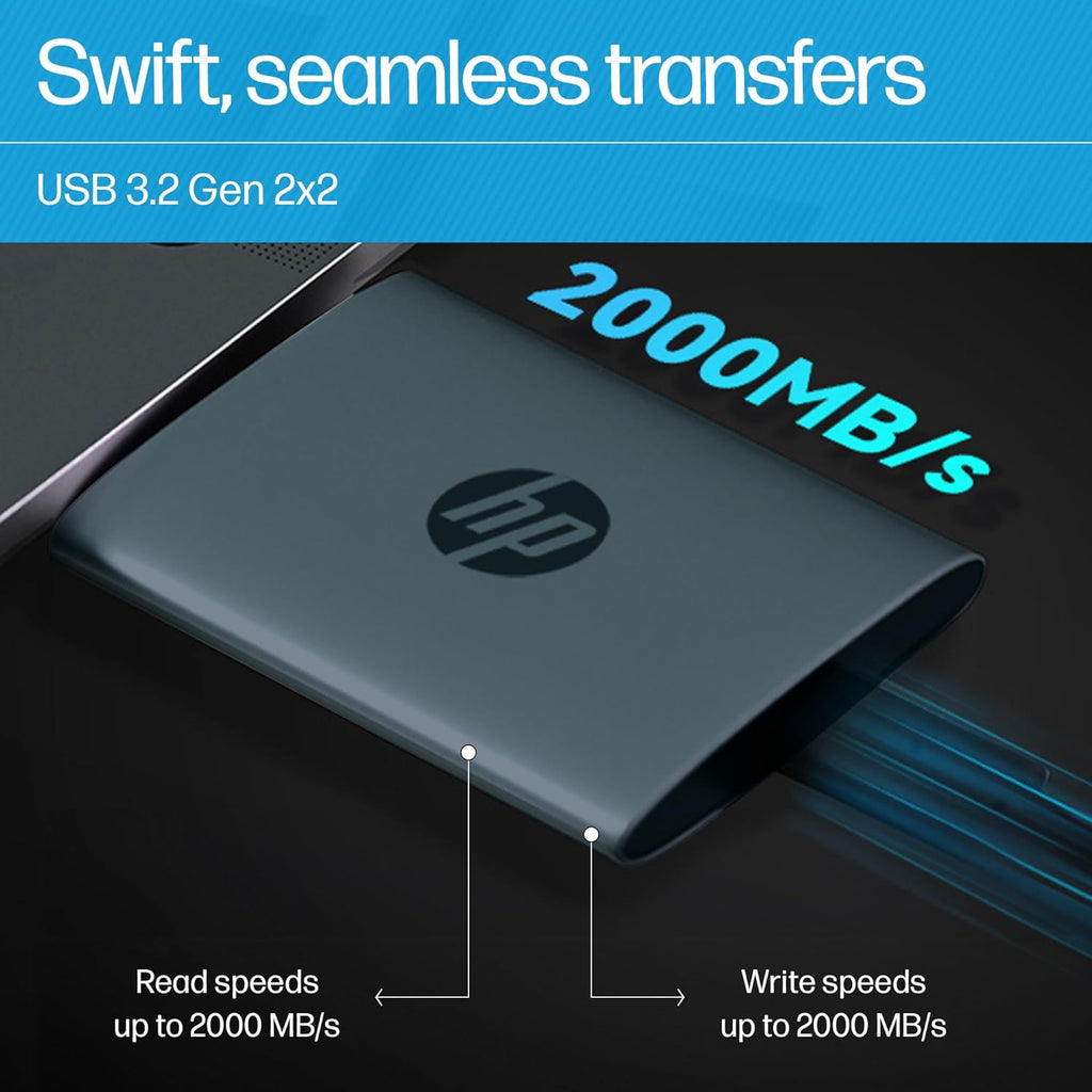 HP P900 1TB Portable SSD USB 3.2 Gen 2 External Solid State Drive - Black