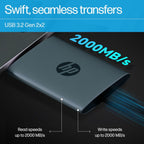 HP P900 1TB Portable SSD USB 3.2 Gen 2 External Solid State Drive - Black