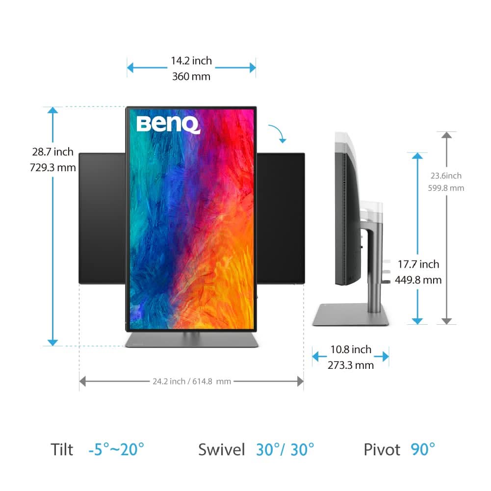 BENQ DESIGNERVUE 27 INCH PD2725U UHD IPS THUNDERBOLT 3 DESIGNER MONITOR