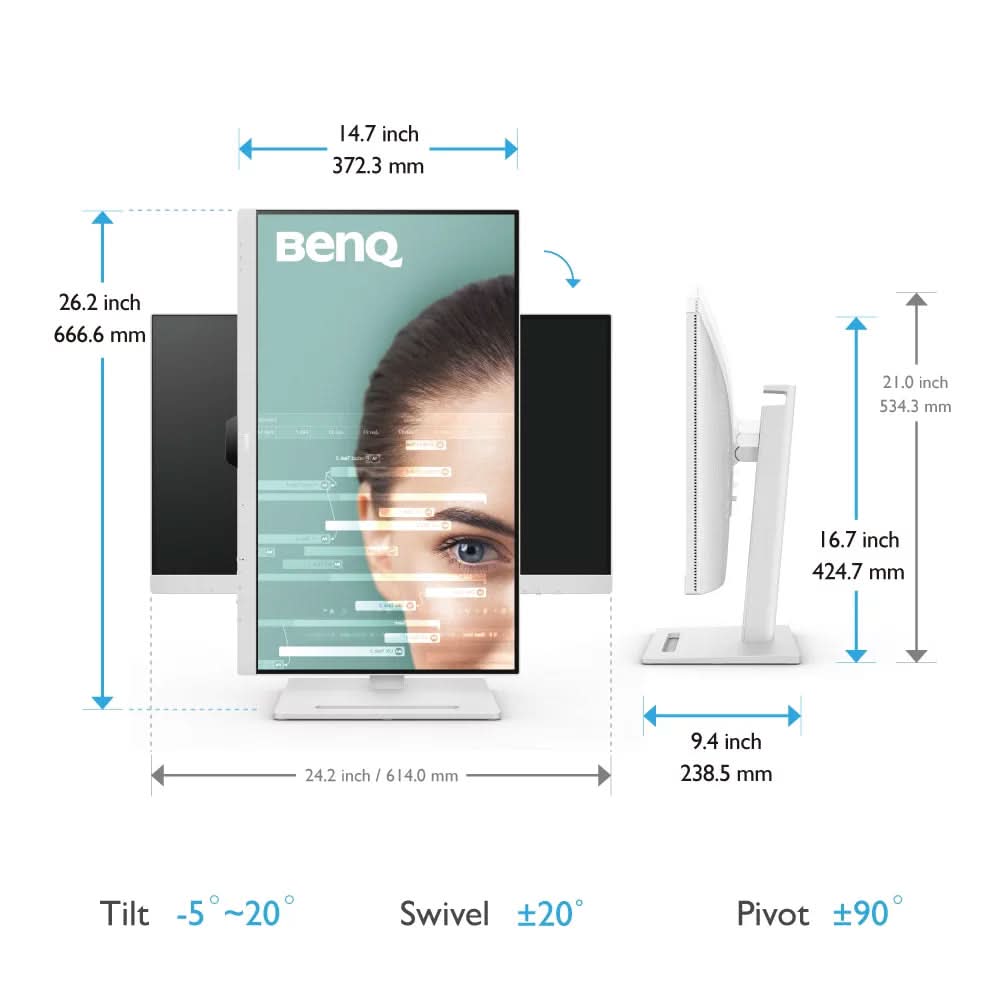 BENQ 27 INCH GW2790QT QHD IPS DAISY CHAIN WITH USB TYPE-C PROFESSIONAL MONITOR