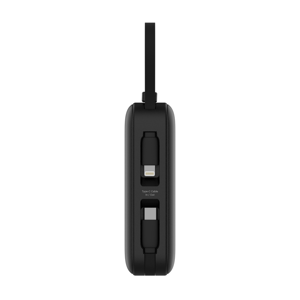 Maverick Mini 20,000mAh Powerbank with 20W Built-in Lightning & Type-C Cables
