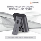 Qi2 TURBOBRIC 10000mAh Magnetic Wireless Power Bank | 35W PD Fast Charging | Type-C in/Out | Compatible with MagSafe | Kickstand | Watch Charging Output | Compact & Travel-Friendly (Black)