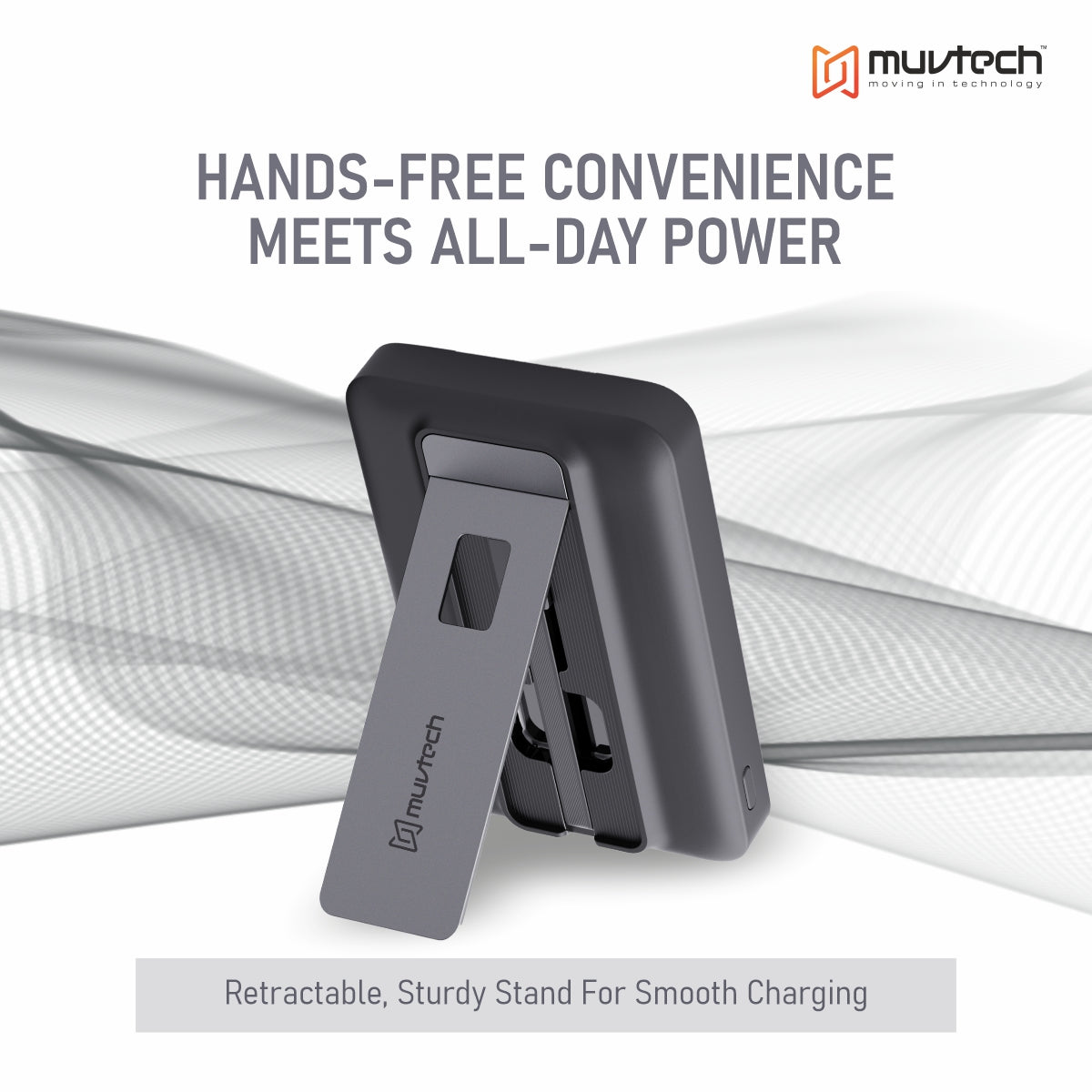 Qi2 TURBOBRIC 10000mAh Magnetic Wireless Power Bank | 35W PD Fast Charging | Type-C in/Out | Compatible with MagSafe | Kickstand | Watch Charging Output | Compact & Travel-Friendly (Black)