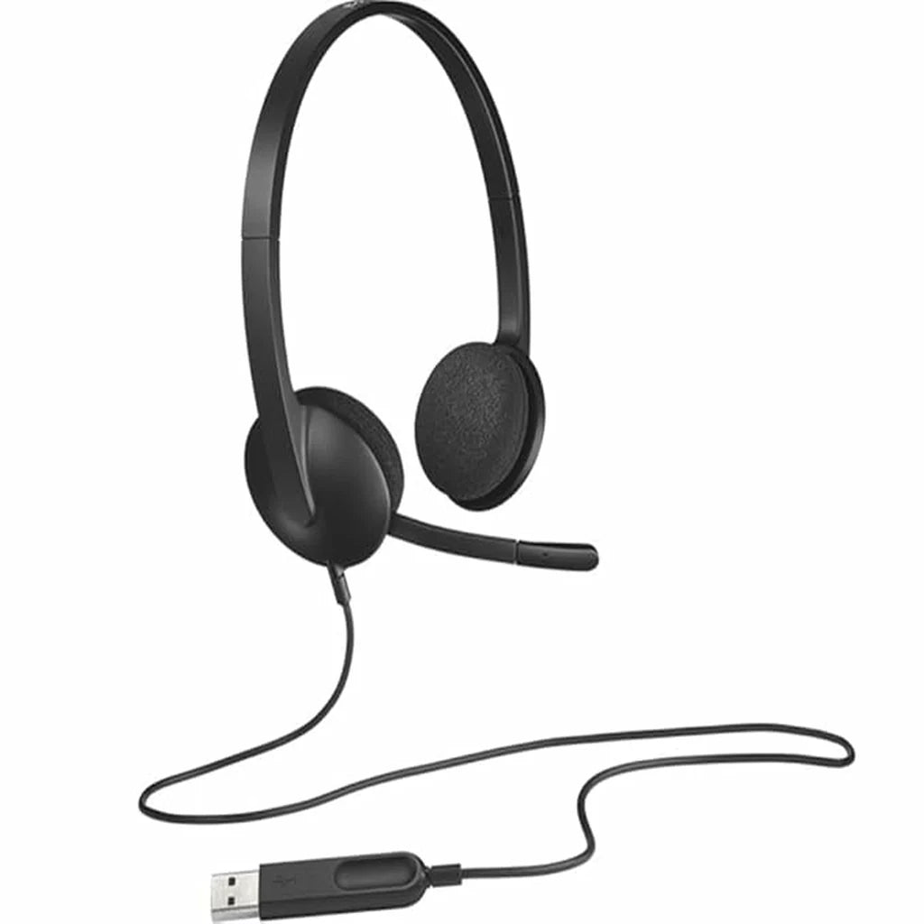 Logitech H340 USB Wired Headset with Noise Cancelling Mic - Black