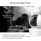 TP-Link Tapo C212 Pan Tilt 2K 3MP Wi-Fi Security Camera Motion Tracking & Night Vision
