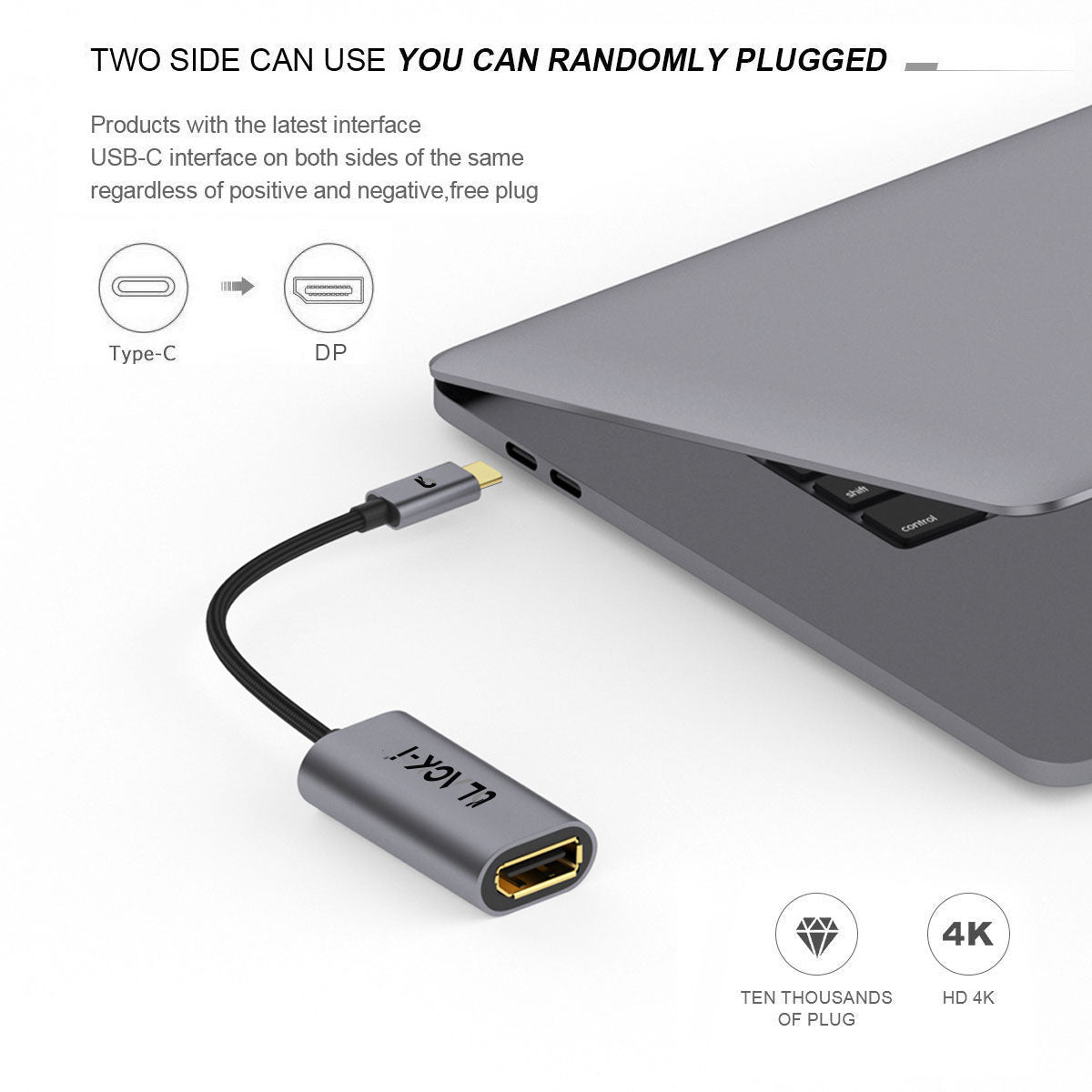Black-i USB-C to DisplayPort 4K Converter