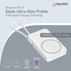 Slimsonic 10000mAh MagSafe Power Bank | Ultra-Slim Fast Charging Portable Charger with Wireless + Wired Output | USB/Type-C, LED Display, Dual Charging | Safe & Travel-Friendly for iPhone & Android