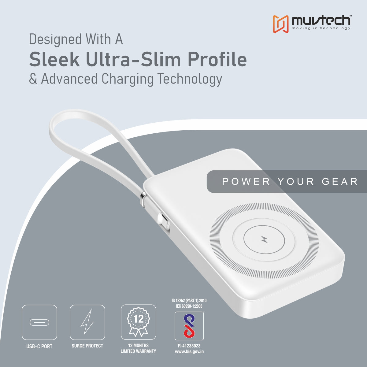 Slimsonic 10000mAh MagSafe Power Bank | Ultra-Slim Fast Charging Portable Charger with Wireless + Wired Output | USB/Type-C, LED Display, Dual Charging | Safe & Travel-Friendly for iPhone & Android
