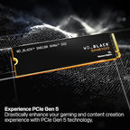 Western Digital WD BLACK SN8100 1TB NVMe Gen 5 M.2 2280 PCIe Internal SSD
