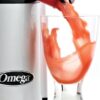 Omega VSJ843RSF Vertical Slow Masticating Juice Extractor 43 RPM Compact Design with Automatic Pulp Ejection, 150-Watt, Silver