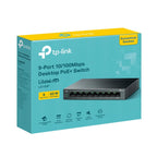 TP-Link Omada LS109P 9 Port 10/100Mbps Desktop Switch with 8-Port PoE+