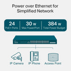 TP-Link Omada TL-SG3428MP 28 Port Gigabit L2+ Managed Switch with 24-Port PoE+