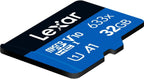 Lexar High-Performance 633x 32GB microSDHC UHS-I Card w/ SD Adapter, Up To 100MB/s Read, for Smartphones, Tablets, and Action Cameras
