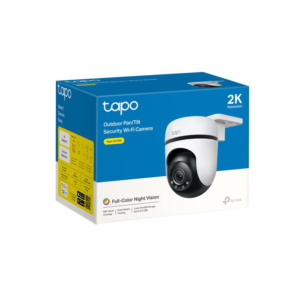 TP-Link Tapo C510W 3MP 2K QHD Outdoor Pan/Tilt Security Wi-Fi Camera - White