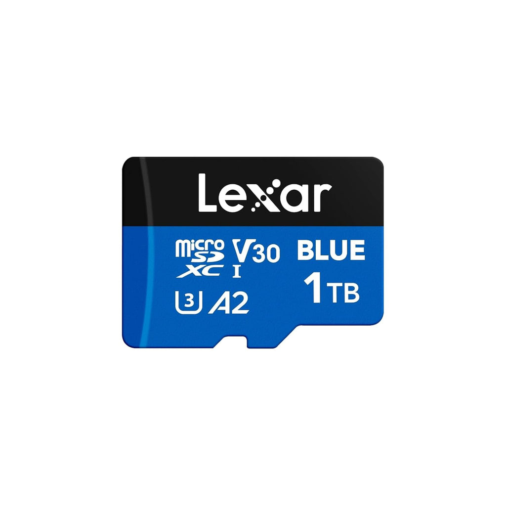 Lexar Blue Micro SD Card Up to 160MB/s, microSDXC UHS-I Memory Card with SD Adapter, C10, U3, A2, V30, Full HD, 4K UHD, High Speed TF Card
