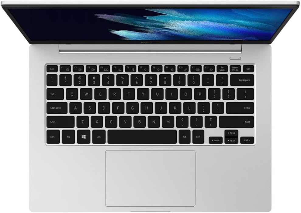Laptop with a black keyboard on a white background