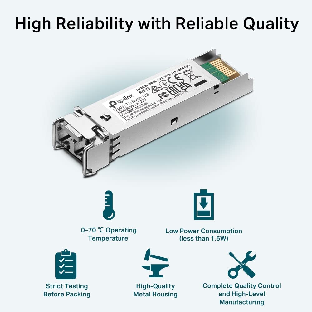 TP-Link Omada TL-SM311LS 1000-Base-LX MMF Mini GBIC Single-Mode Module