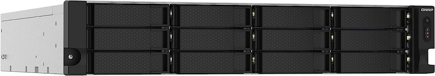 Server rack with multiple hard drive bays