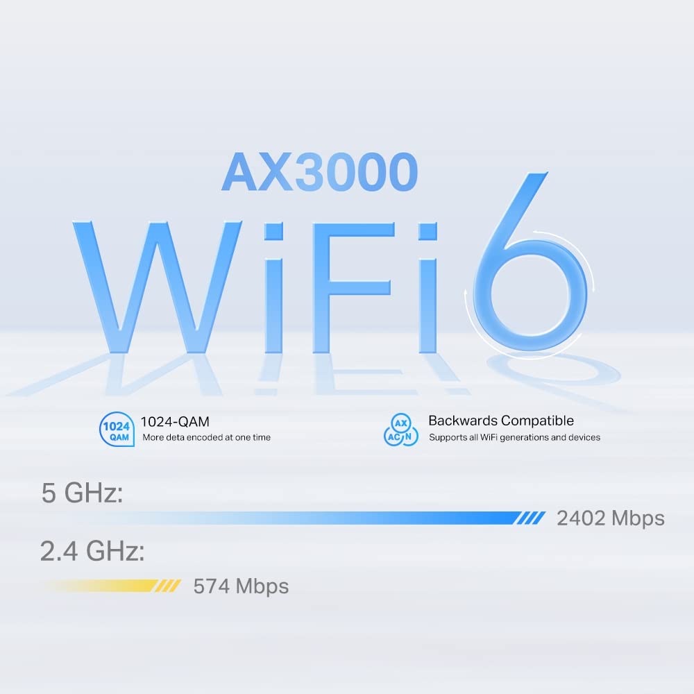 TP-Link 4G+ AX3000 DECO X50-4G CAT6 Dual-Band Whole Home Mesh WiFi 6 System - 1 Pack