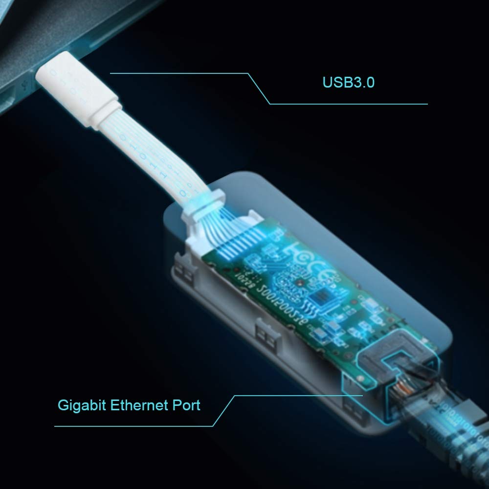 TP-Link UE300C USB Type-C to RJ45 Gigabit Ethernet Network Adapter - White