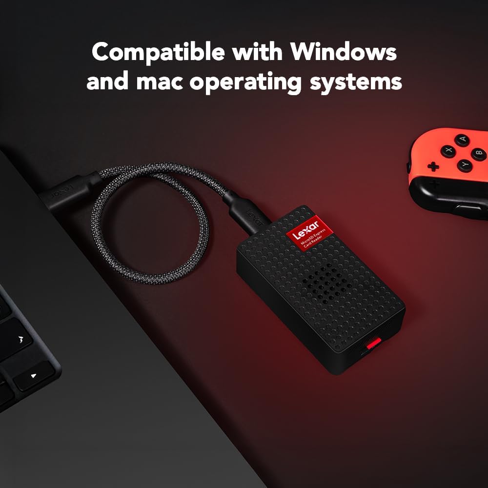 Lexar 512GB PLAY micro SD Card, UHS-I, C10, U3, V30, A2, Full HD, 4K, Up to 205/140 MB/s microSDXC Memory Card, Expanded Storage for Nintendo-Switch 1, Gaming, Smartphones, Tablets (LMSPLAY512G-BNSNU)