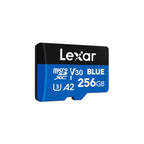 Lexar Blue Micro SD Card Up to 160MB/s, microSDXC UHS-I Memory Card with SD Adapter, C10, U3, A2, V30, Full HD, 4K UHD, High Speed TF Card