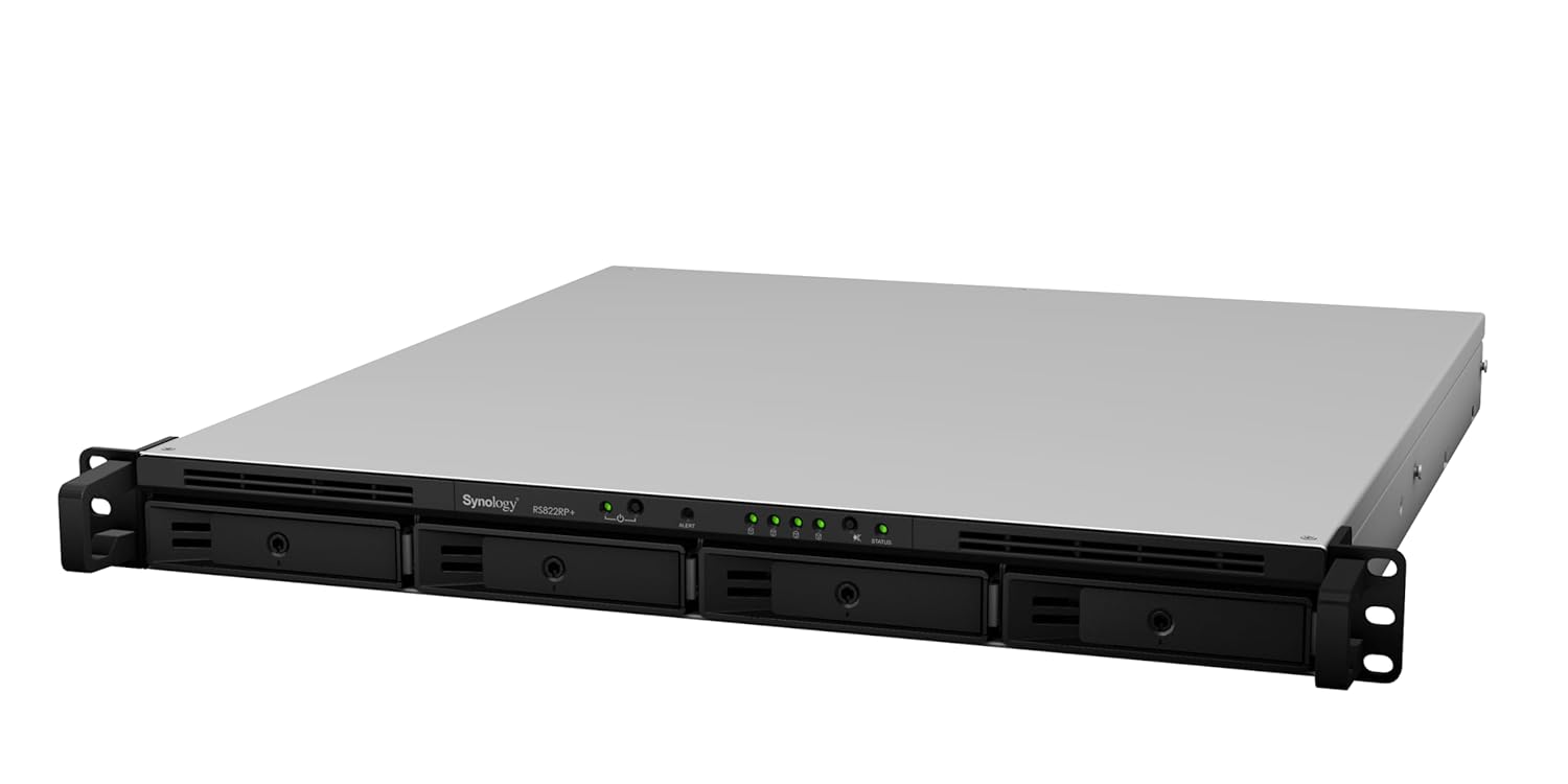 Synology RackStation RS822RP+ 4-Bay Network Attached Storage Enclosure - Black
