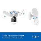 TP-Link Tapo C720 4MP 2K QHD 1440p Smart Floodlight Outdoor Security WiFi Camera - White