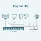 TP-Link TL-SG108E 8 Port Gigabit Easy Smart Desktop/Wall-Mount Managed Switch