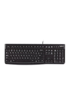 Black keyboard on a white background
