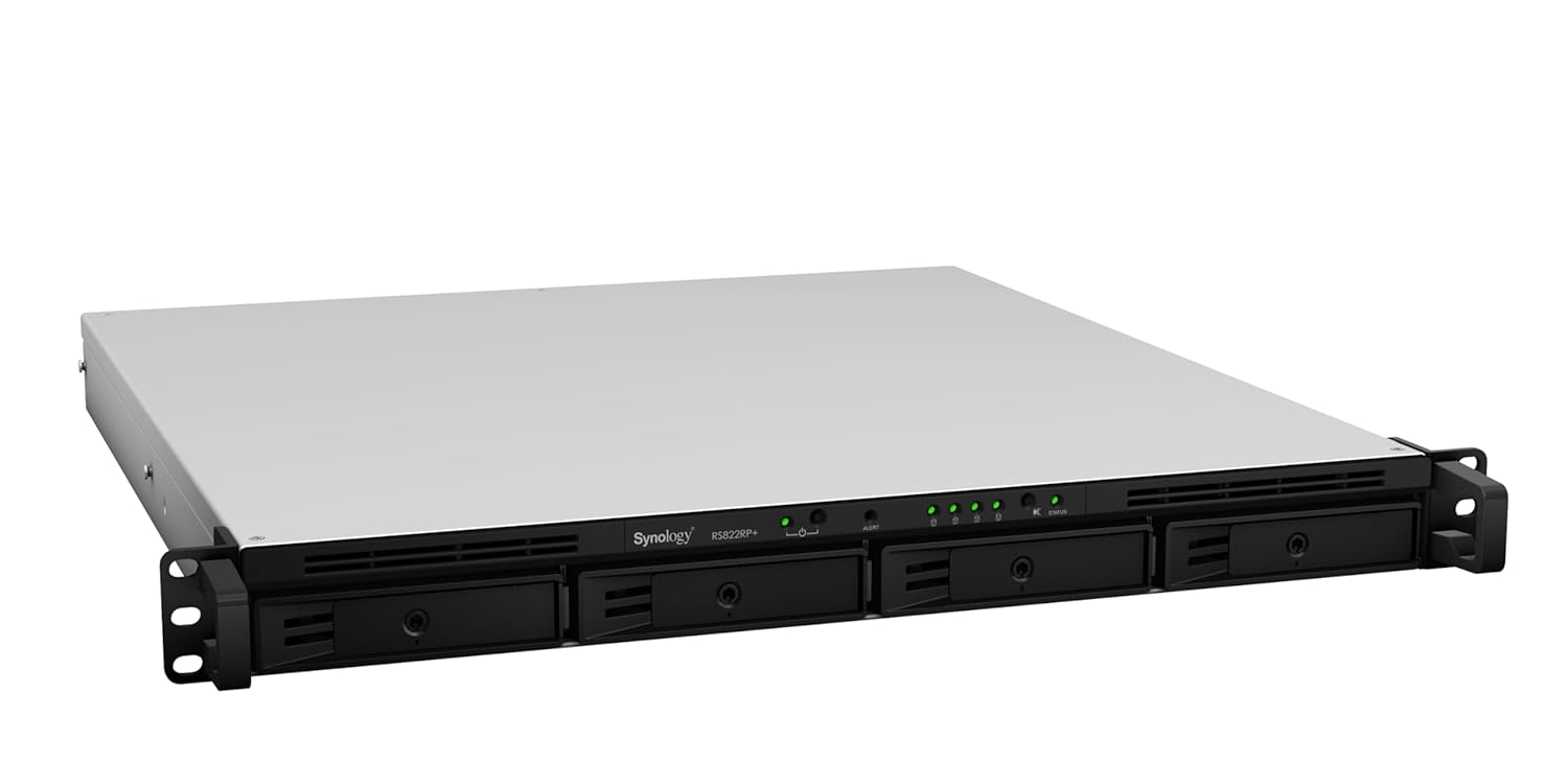 Synology RackStation RS822RP+ 4-Bay Network Attached Storage Enclosure - Black