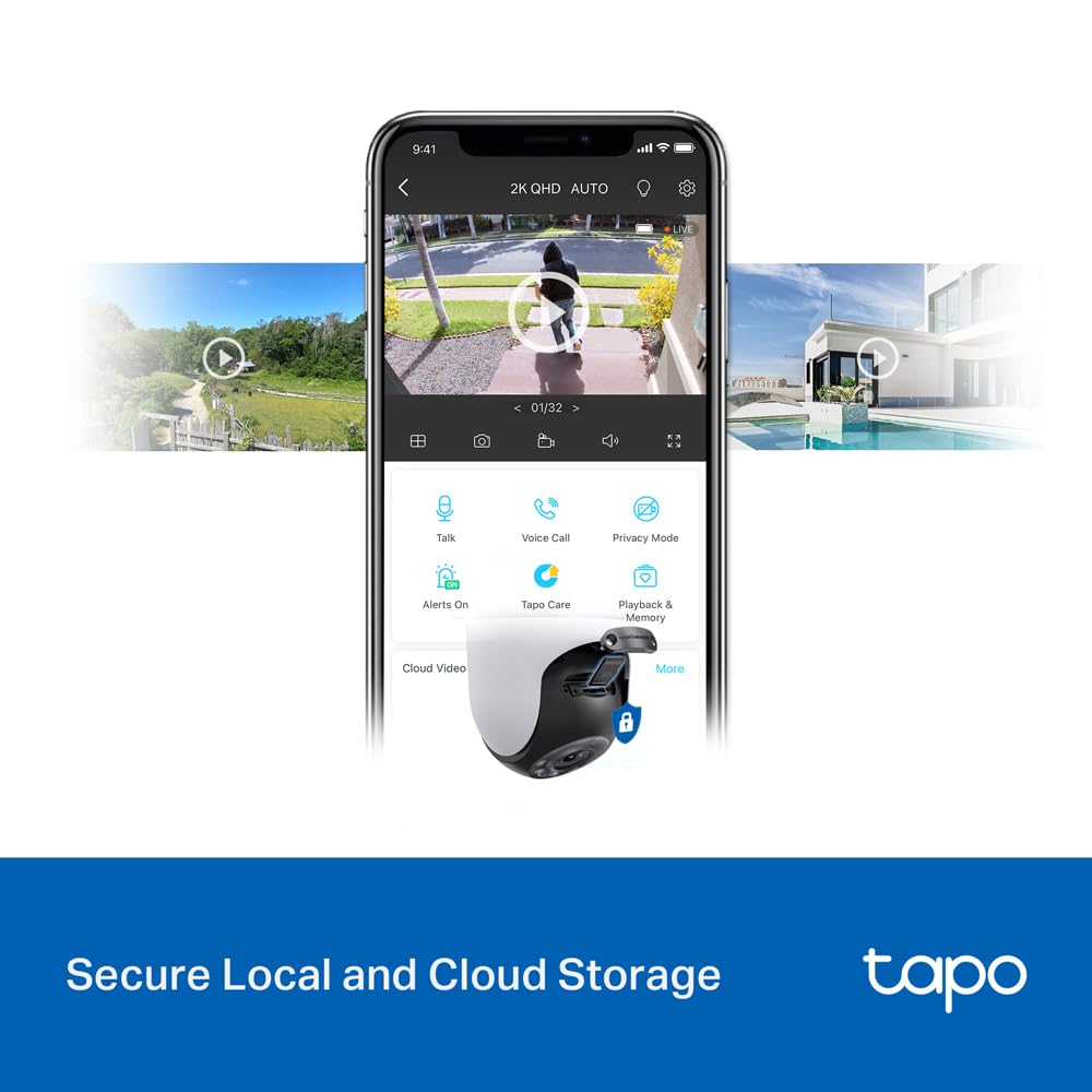 TP-Link TAPO C520WS 4MP 2K QHD Weatherproof Outdoor Security Smart Wi-Fi Camera - White