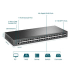 TP-Link TL-SG3452X JetStream 48 Port Gigabit L2+ Managed Switch with 4 10GE SFP+ Slots
