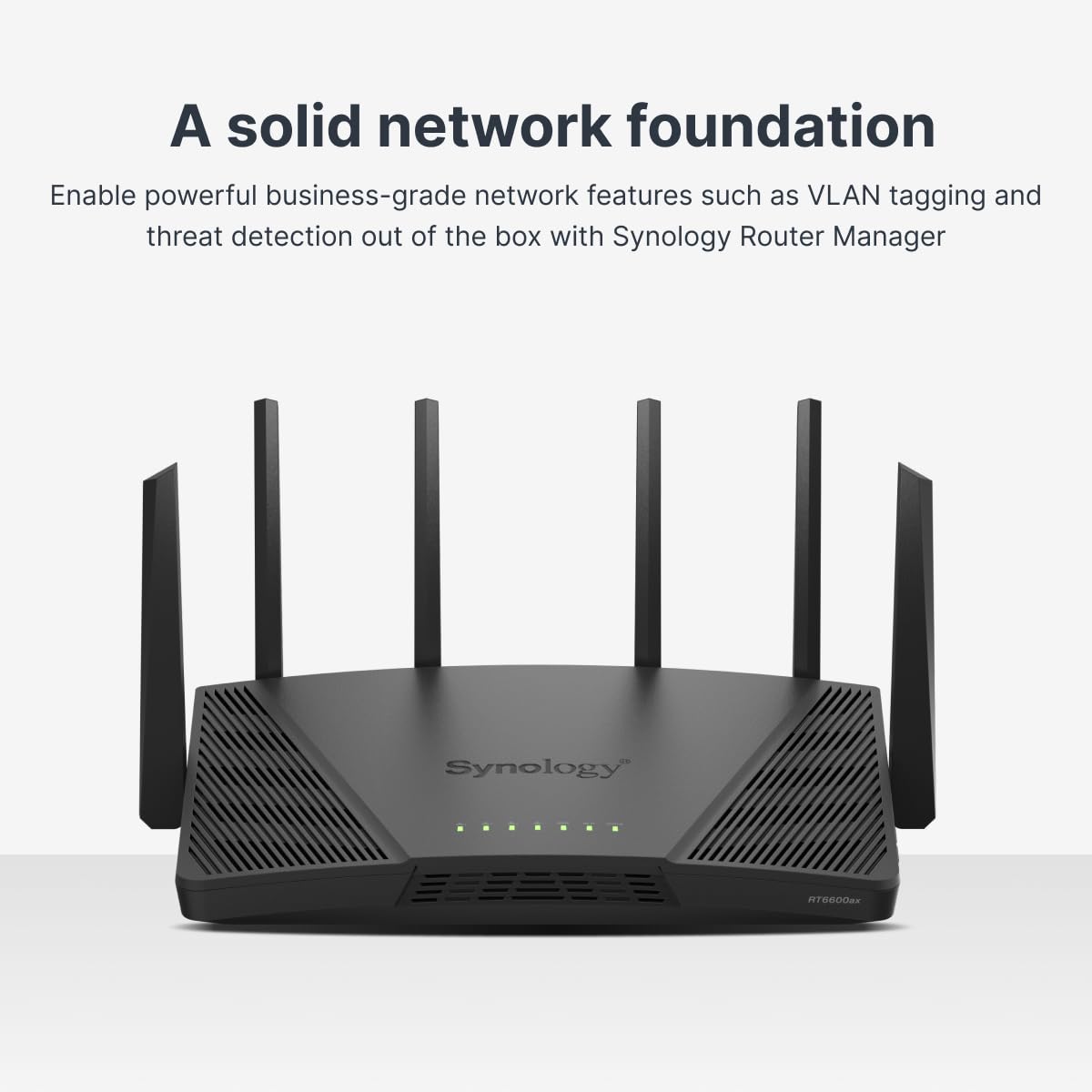 Synology RT6600AX Tri-Band 160MHz 2.5Gbps Quad-core 1.8 GHz Wi-Fi 6 Router - Black