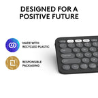 Logitech Pebble Keys 2 K380s Multi Device Bluetooth Wireless Keyboard - Tonal Graphite