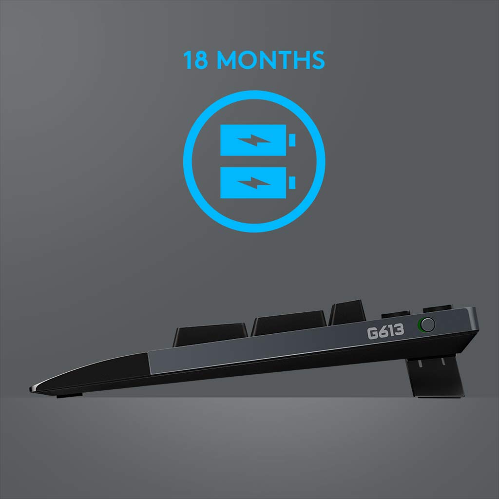 Logitech G613 Wireless Mechanical Gaming Keyboard with Lightspeed Technology and Romer-G Switches