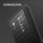 Western Digital WD Black P10 Game Drive 4TB USB-C External Hard Drive - Black