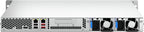 Network switch with multiple ports and fans on a white background