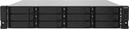 Network Attached Storage (NAS) device with multiple drive bays on a black background
