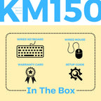 HP KM150 Wired Keyboard and Mouse Combo Full-Size Keyboard