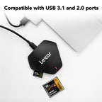 Lexar Professional Multi-Card 3-in-1 USB 3.1 Reader (LRW500URBNA)