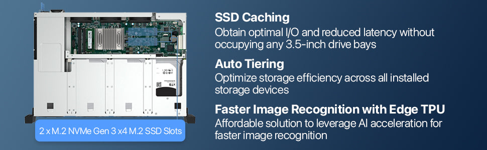 A server storage expansion module with 2 x M.2 NVMe Gen 3 x4 M.